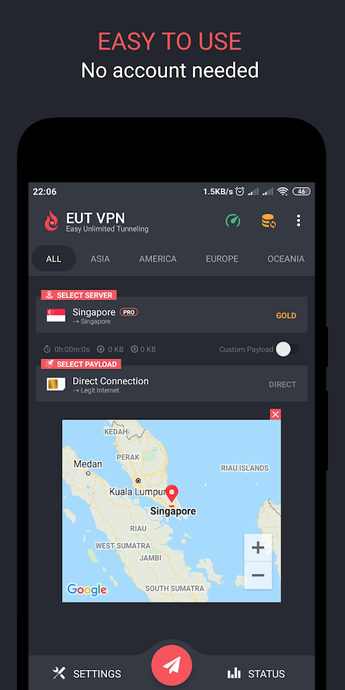 EUT VPN v1.4.0 APK + MOD (PRO Unlocked)