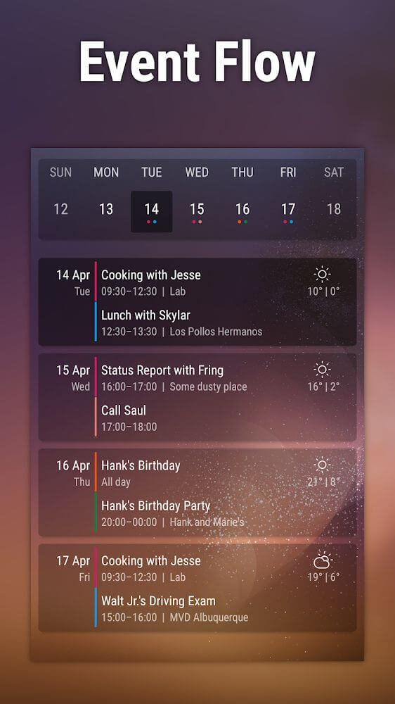 Event Flow Calendar Widget v1.9.1 APK + MOD (Premium Unlocked)