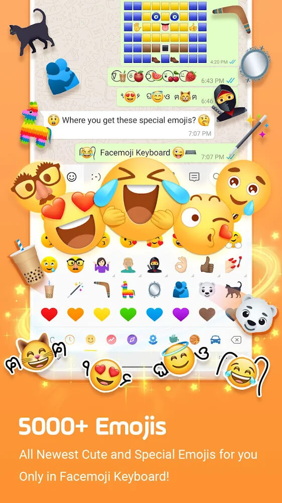 Facemoji Emoji Keyboard v3.4.1.1 MOD APK (VIP Unlocked)