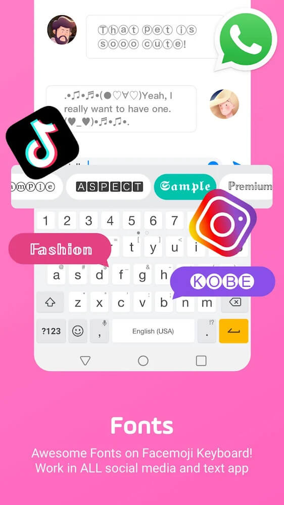 Facemoji Emoji Keyboard v3.4.1.1 MOD APK (VIP Unlocked)