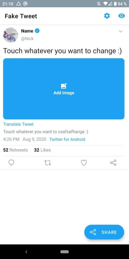 Fake Tweet v2.9.2 MOD APK (Premium Unlocked)