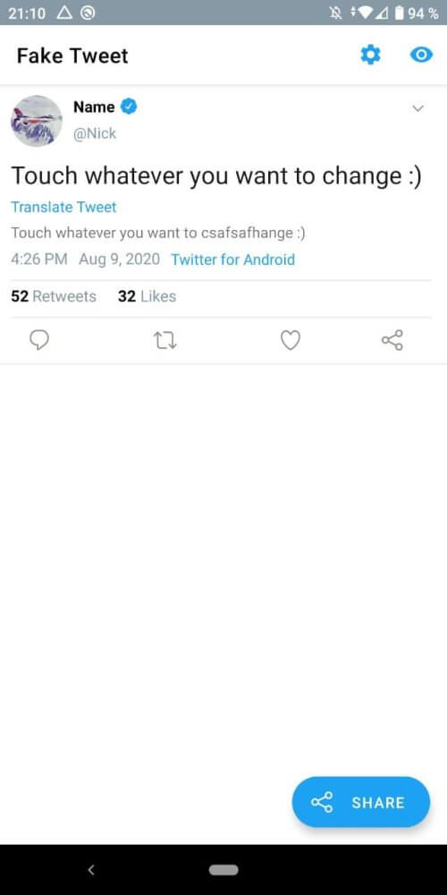 Fake Tweet v2.9.2 MOD APK (Premium Unlocked)