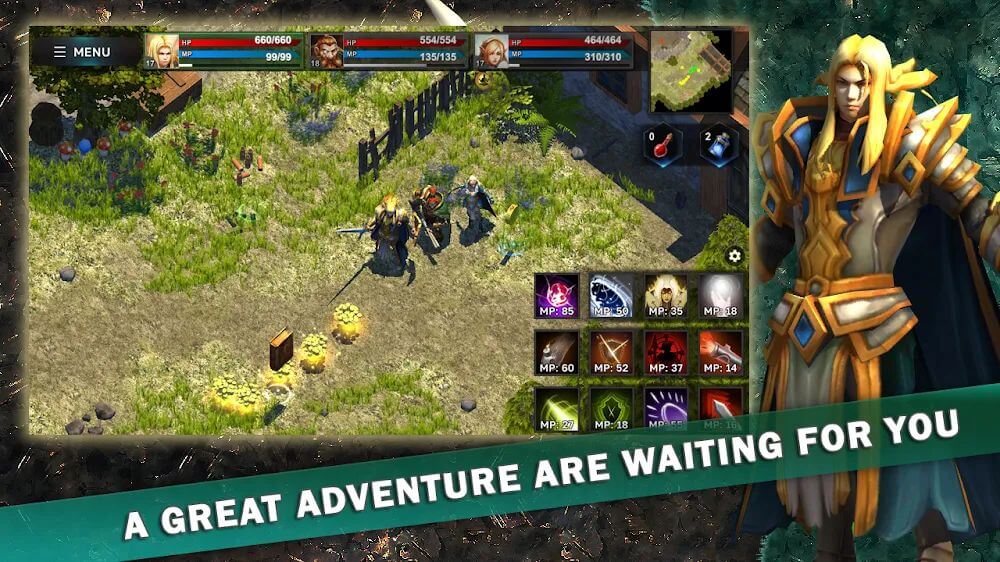 Fantasy Heroes v0.45 MOD APK (Mega Mod, Unlimited Money)