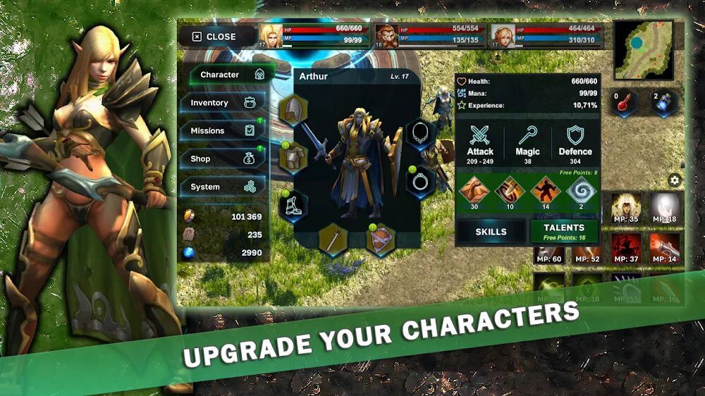 Fantasy Heroes v0.45 MOD APK (Mega Mod, Unlimited Money)