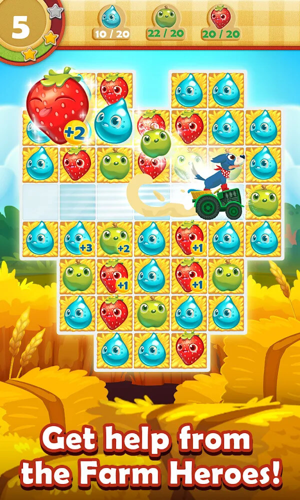 Farm Heroes Saga v5.94.3 MOD APK (Unlimited Moves/Booster)