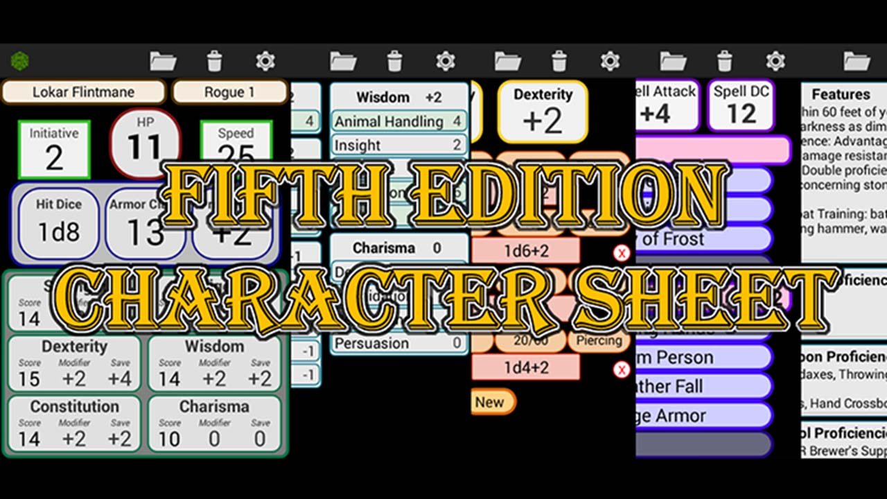 Fifth Edition Character Sheet MOD APK 1.80 (Premium)