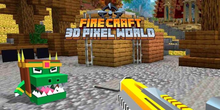 Fire Craft: 3D Pixel World APK + MOD (God Mode, No Ads) v1.80