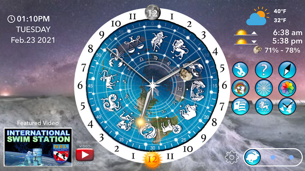 Flat Earth Sun Moon & Zodiac Clock v5.11.22 APK (Patched)