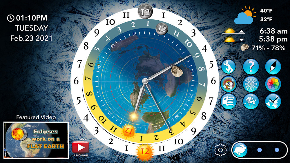 Flat Earth Sun Moon & Zodiac Clock v5.11.22 APK (Patched)