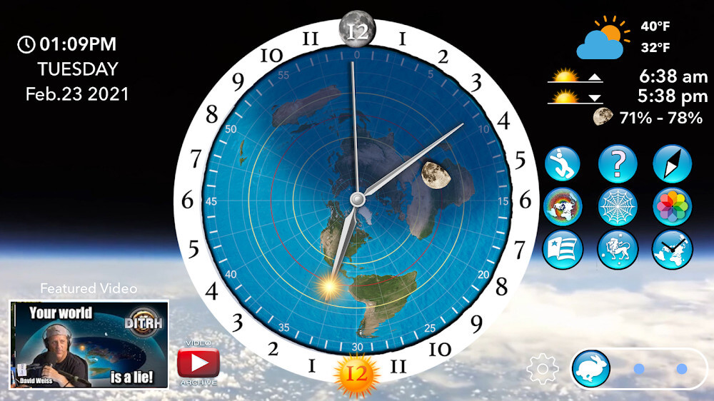 Flat Earth Sun Moon & Zodiac Clock v5.11.22 APK (Patched)