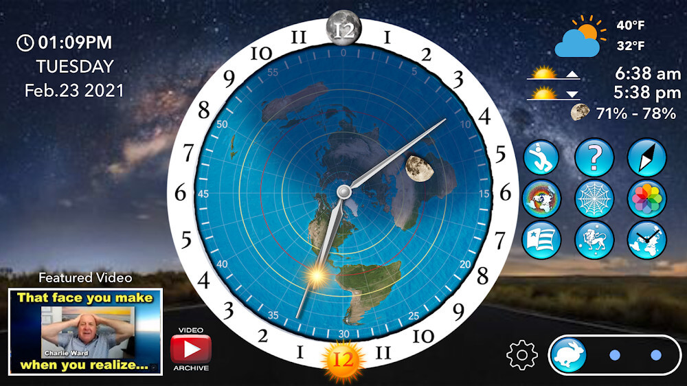 Flat Earth Sun Moon & Zodiac Clock v5.11.22 APK (Patched)