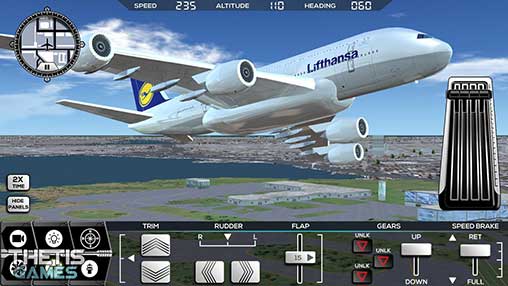 Flight Simulator FlyWings 2017 6.1.0 Apk + Mod + Data for Android