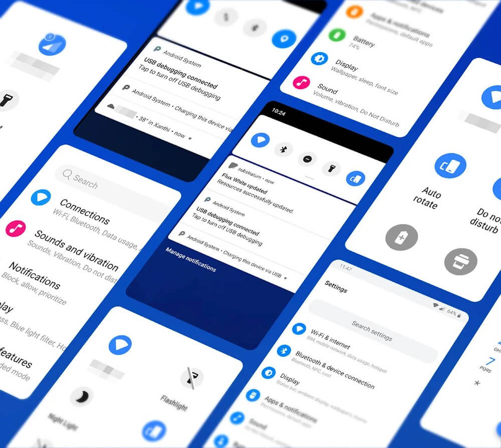 Flux White - Substratum Theme v5.0.4 APK (Patched)