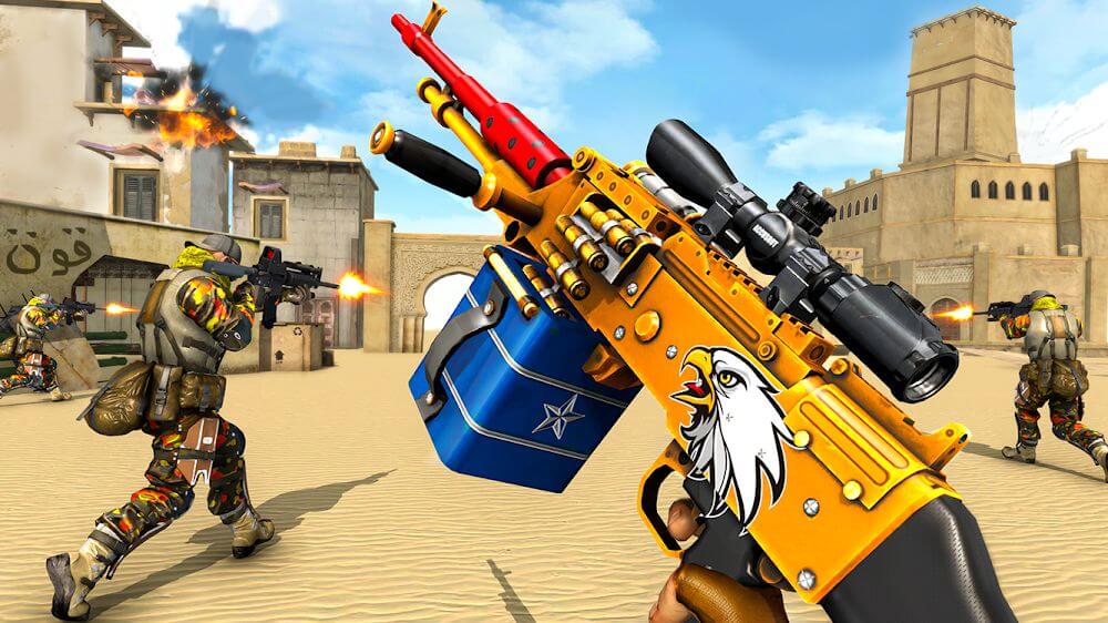 Fps Shooting Attack: Gun Games v1.18 MOD APK (Dumb Enemy)