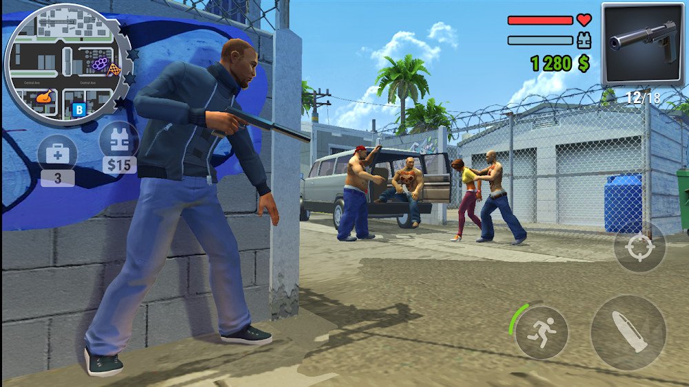 Gangs Town Story v0.16b MOD APK + OBB (Unlimited Money)