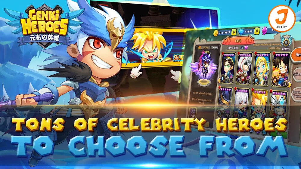 Genki Heroes v1.0.5 MOD APK (Mega Menu, VIP Unlocked)