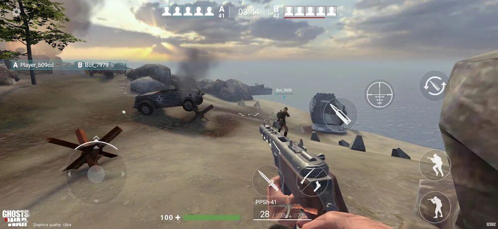 Ghosts of War v0.2.18 MOD APK + OBB (Menu/Ammo, God Mode, Wall hack)