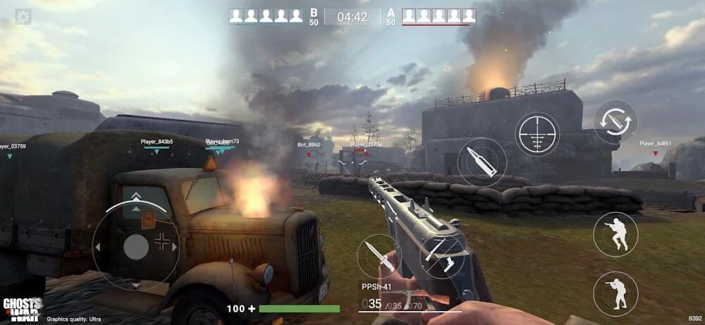 Ghosts of War v0.2.18 MOD APK + OBB (Menu/Ammo, God Mode, Wall hack)