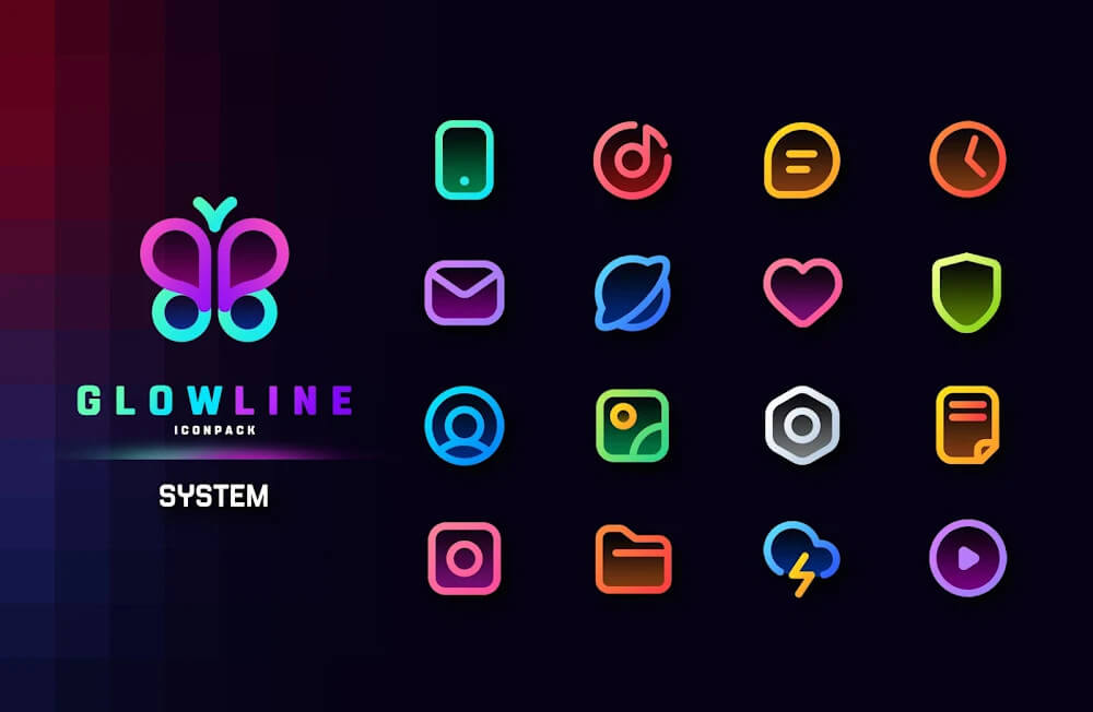 GlowLine Icon Pack v3.8 APK (Patched)