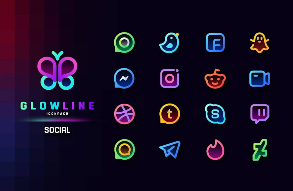 GlowLine Icon Pack v3.8 APK (Patched)