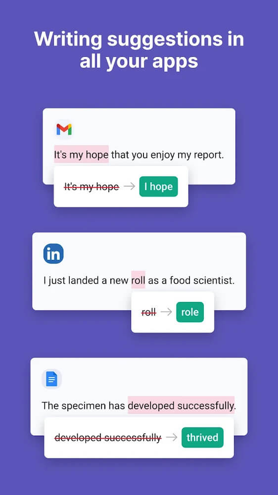 Grammarly Keyboard v2.45.40516 MOD APK (Premium Unlocked)