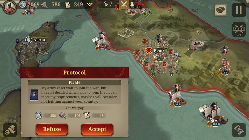 Great Conqueror: Rome v2.8.2 MOD APK (Unlimited Money, Medals, Free Cost)