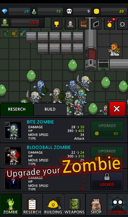 Grow Zombie inc v36.7.5 MOD APK (Unlimited Money, Bones)