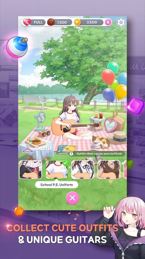 Guitar Girl Match 3 v1.2.11 MOD APK (Unlimited Money)