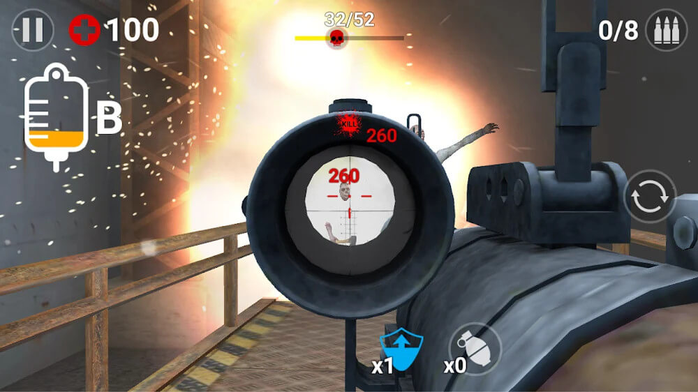 Gun Trigger Zombie v1.7.1 APK + MOD (Dumb Enemy/God Mode)