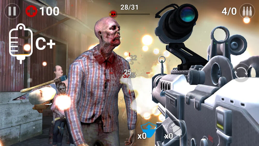 Gun Trigger Zombie v1.7.1 APK + MOD (Dumb Enemy/God Mode)