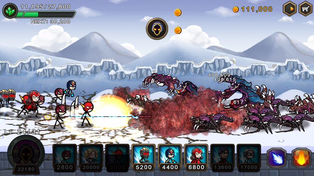 HERO WARS: Super Stickman Defense v1.1.0 MOD APK (Unlimited Money)