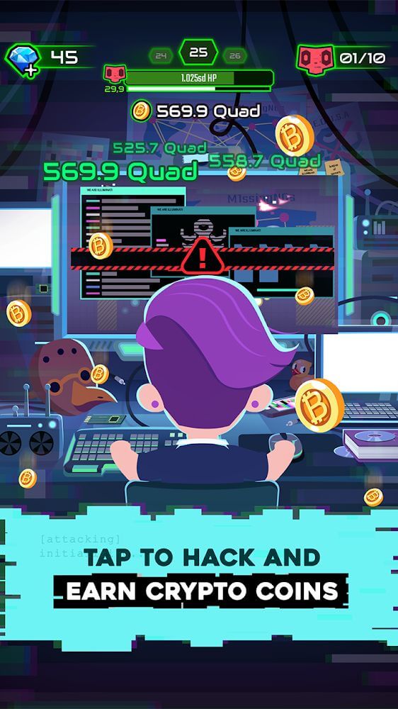 Hacking Hero: Hacker Clicker v1.0.25 MOD APK (Unlimited Money)