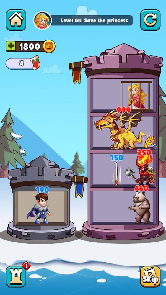 Hero Tower Wars v7.9 MOD APK (Unlimited Money, Unlocked)