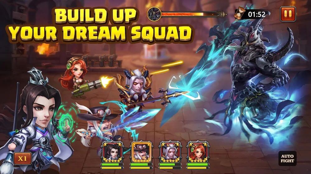 Heroes Charge HD v2.1.375 MOD APK (God Mod, One Hit, Free Skills)