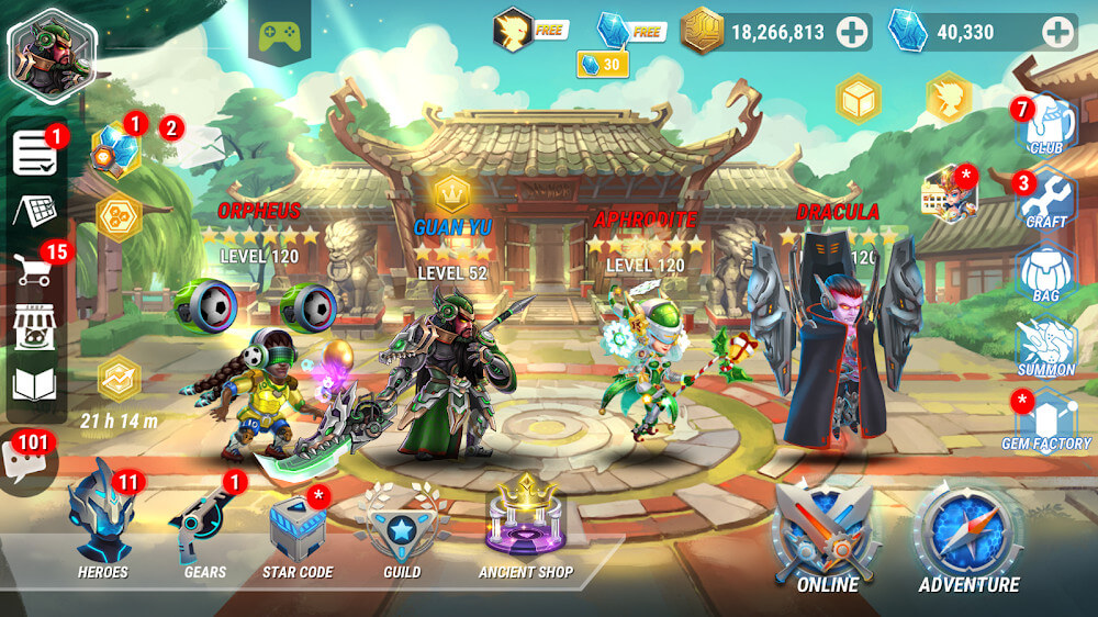 Heroes Infinity v1.37.26 MOD APK (Unlimited Money, Diamond)