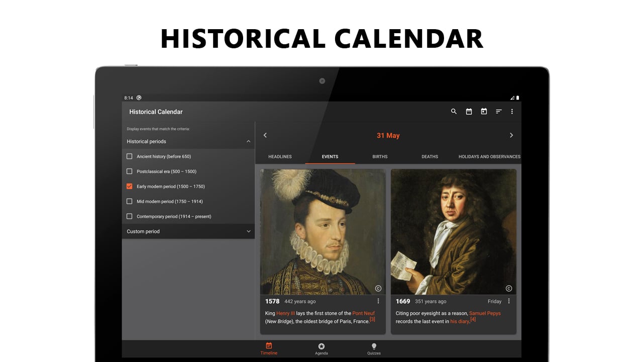 Historical Calendar MOD APK 6.0.8 (Premium Unlocked)