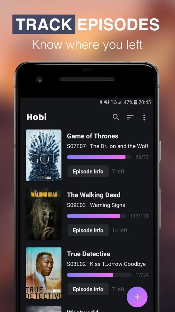 Hobi: TV Series Tracker v2.1.7 APK + MOD (Premium Unlocked)