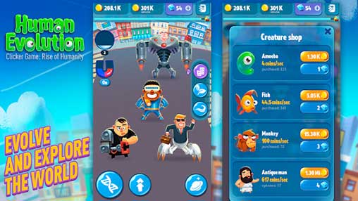 Human Evolution Clicker Game 1.8.9 Apk + Mod (Money) for Android