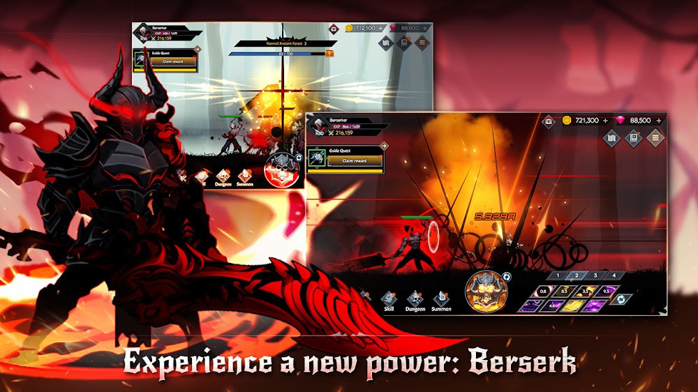 IDLE Berserker v1.0.52 MOD APK (Free Shopping, Mega Menu)