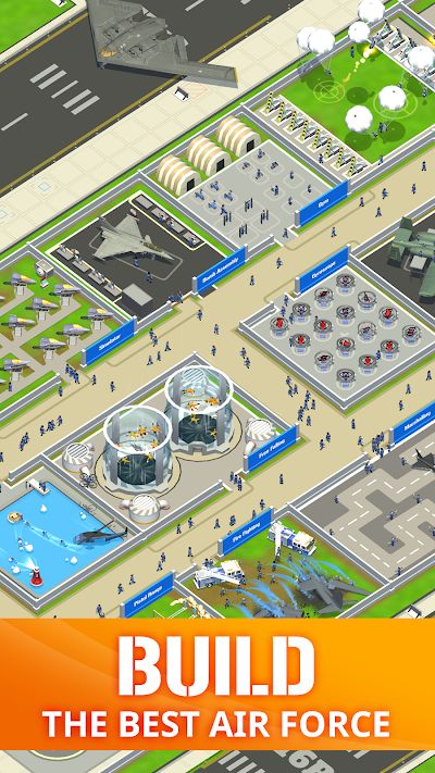 Idle Air Force Base v1.4.1 MOD APK (Free Shopping) Download for Android