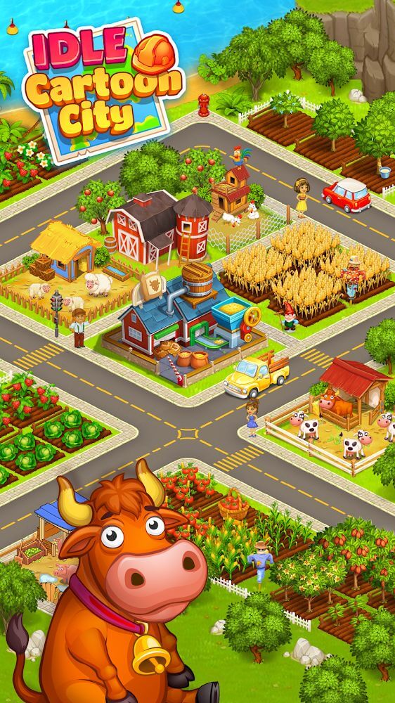 Idle Cartoon City v1.20 MOD APK (Free Upgrades)