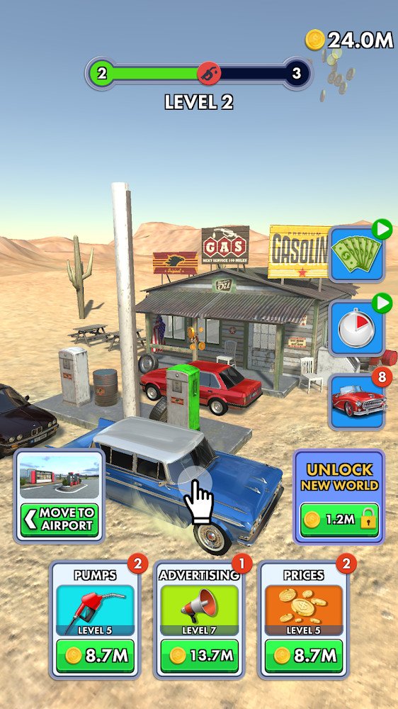 Idle Gas Station v0.7 MOD APK (ADS Removed) Download