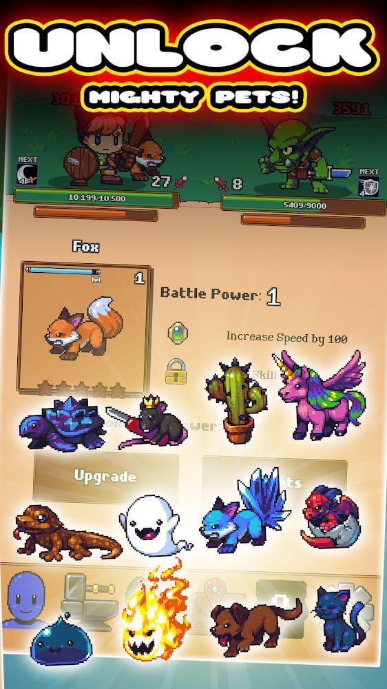 Idle Grindia: Dungeon Quest v0.4.003 MOD APK (Dumb Enemy, Free Upgrade)