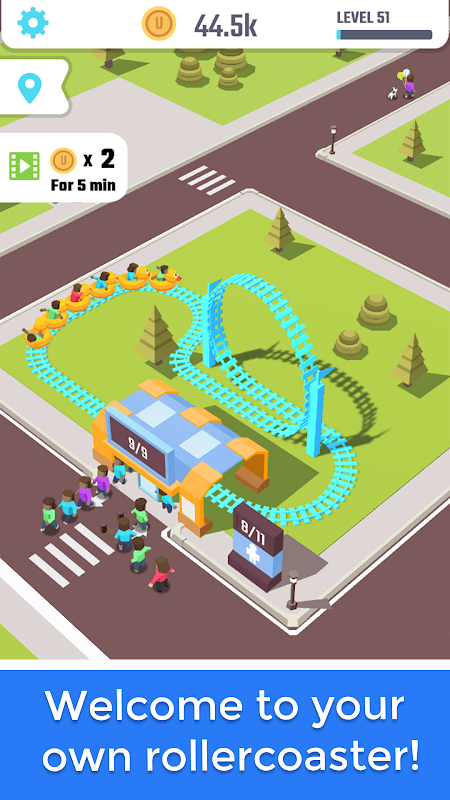 Idle Roller Coaster v2.6.6 MOD APK (Unlimited Coins) Download
