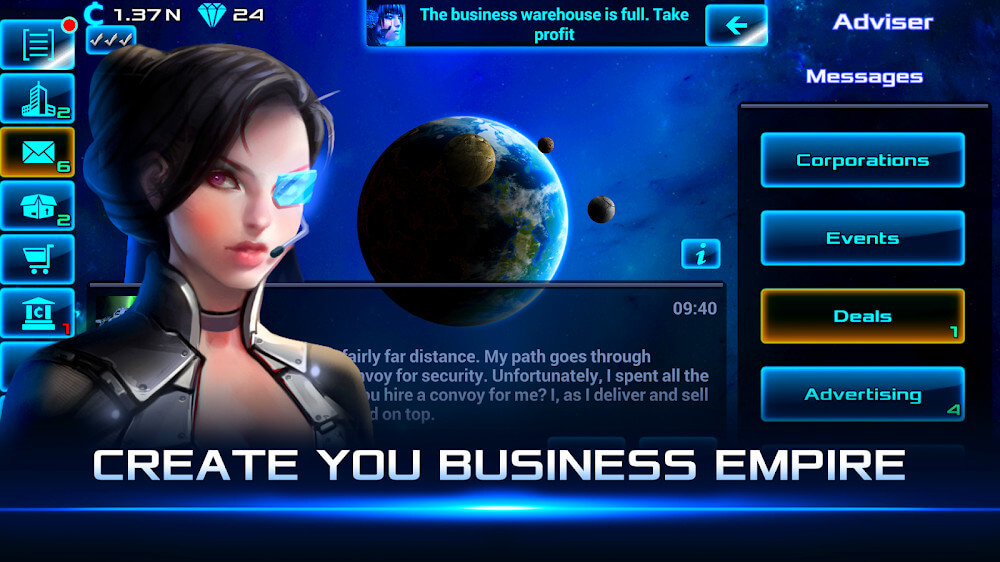 Idle Space Business Tycoon v2.1.50 MOD APK (Unlimited Diamonds)