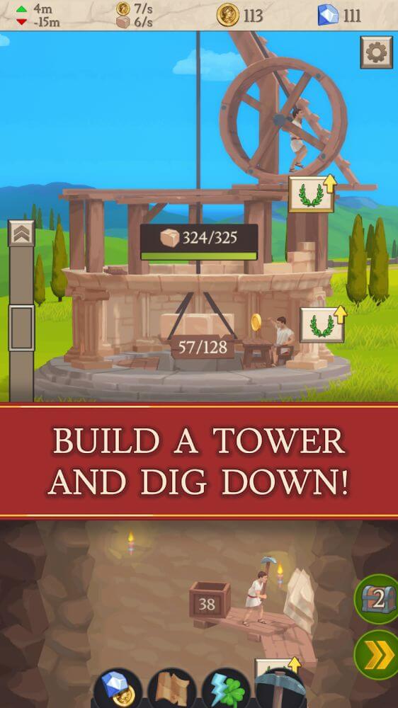 Idle Tower Miner v2.43 MOD APK (Unlimited Gems/Gold)