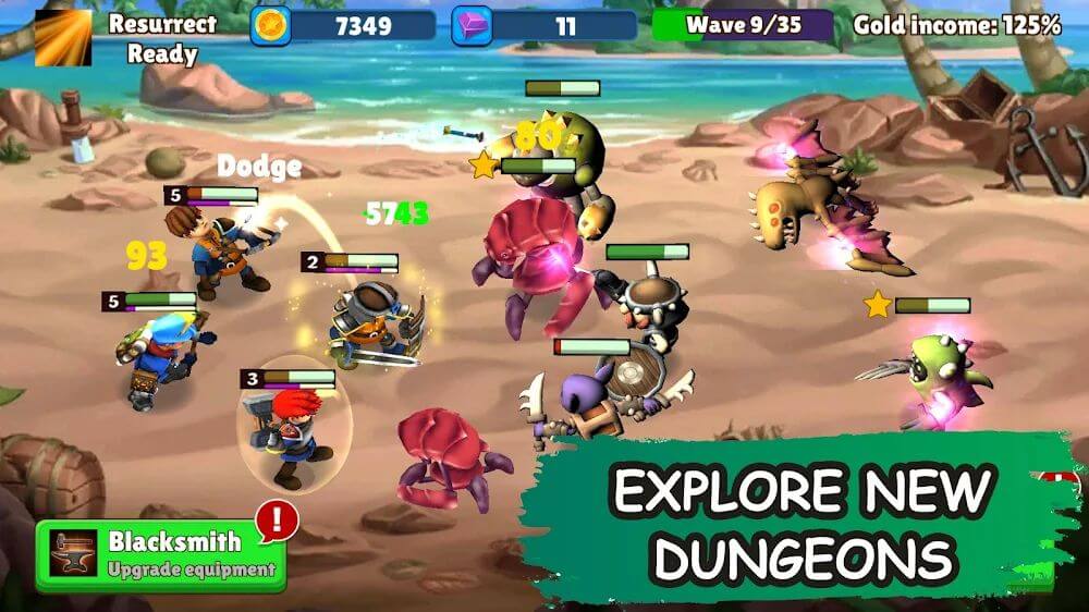 Idle Warrior Tales v1.1.16 MOD APK (Unlimited Money, Premium)