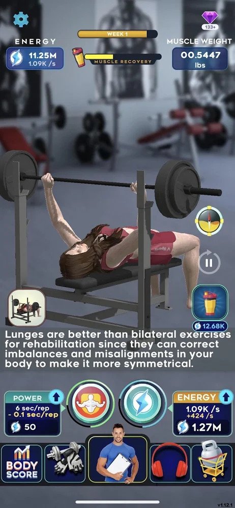 Idle Workout! v1.26.0 MOD APK (Free Purchase) Download for Android