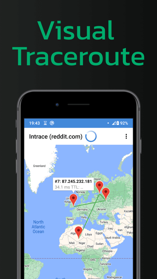 Intrace: Visual Traceroute v3.0.6 MOD APK (Premium Unlocked)