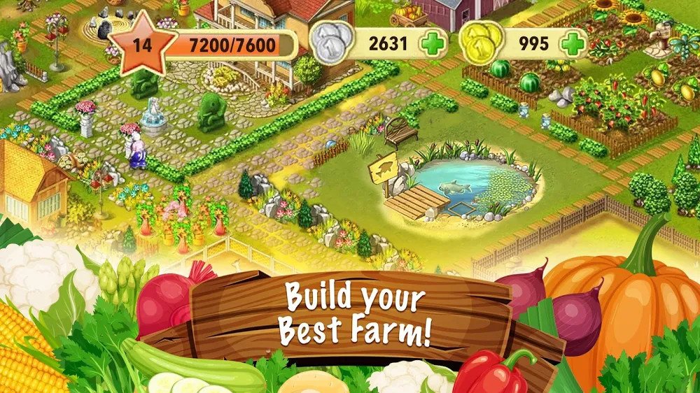 Jane's Farm - Build Your Village v9.7.6 MOD APK (Free Shopping)